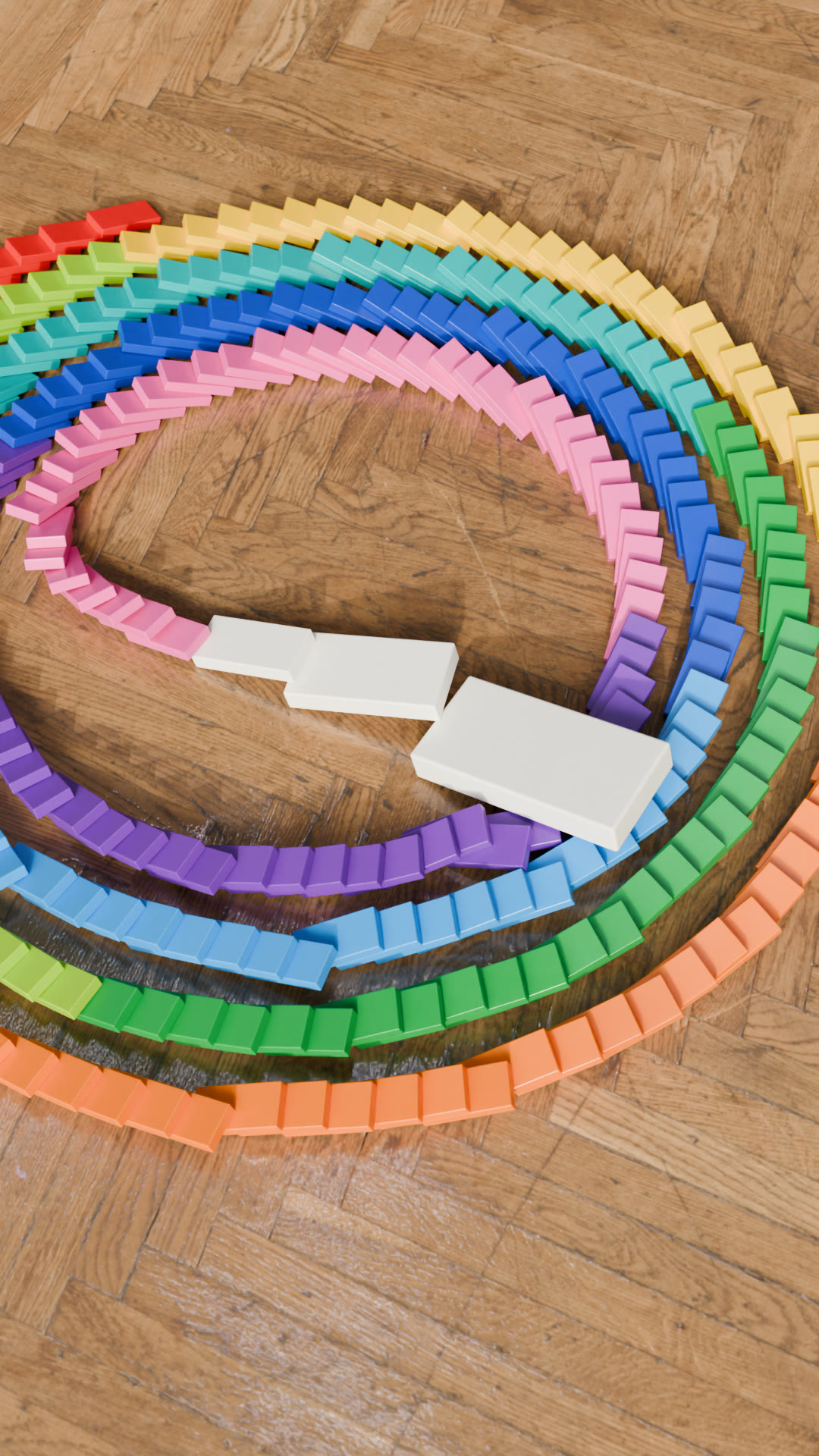 Domino Spiral: the giants down